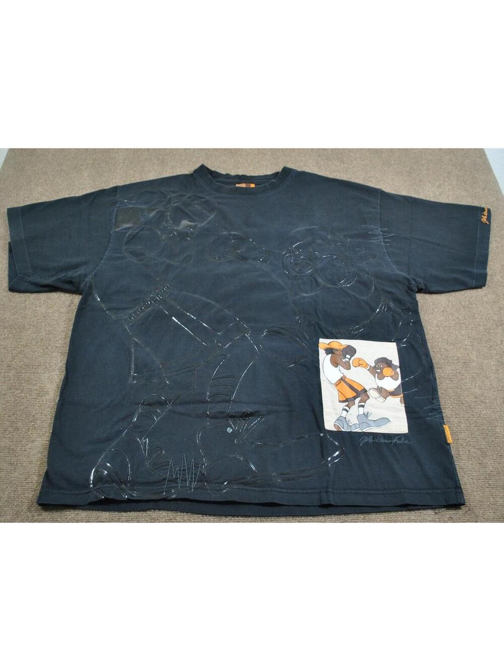 FUBU Platnium Streetwear Y2K Vintage Black White Boxing Shirt Size 2X-Large